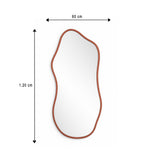 Espejo de Pared Asimetrico Corsega Oro Rosa 60x120cm con Marco En Madera - ESPEJOS DE PARED | Bylmo