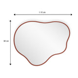 Espejo de Pared Asimetrico Santorini Oro Rosa 80x110cm con Marco En Madera - ESPEJOS DE PARED | Bylmo