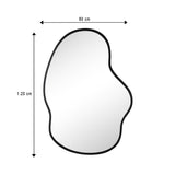 Espejo de Pared Asimetrico Florencia Negro 80x120cm con Marco En Madera - ESPEJOS DE PARED | Bylmo