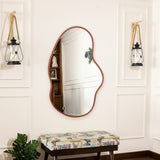 Espejo de Pared Asimetrico Florencia Oro Rosa 80x120cm con Marco En Madera - ESPEJOS DE PARED | Bylmo