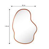 Espejo de Pared Asimetrico Florencia Oro Rosa 80x120cm con Marco En Madera - ESPEJOS DE PARED | Bylmo