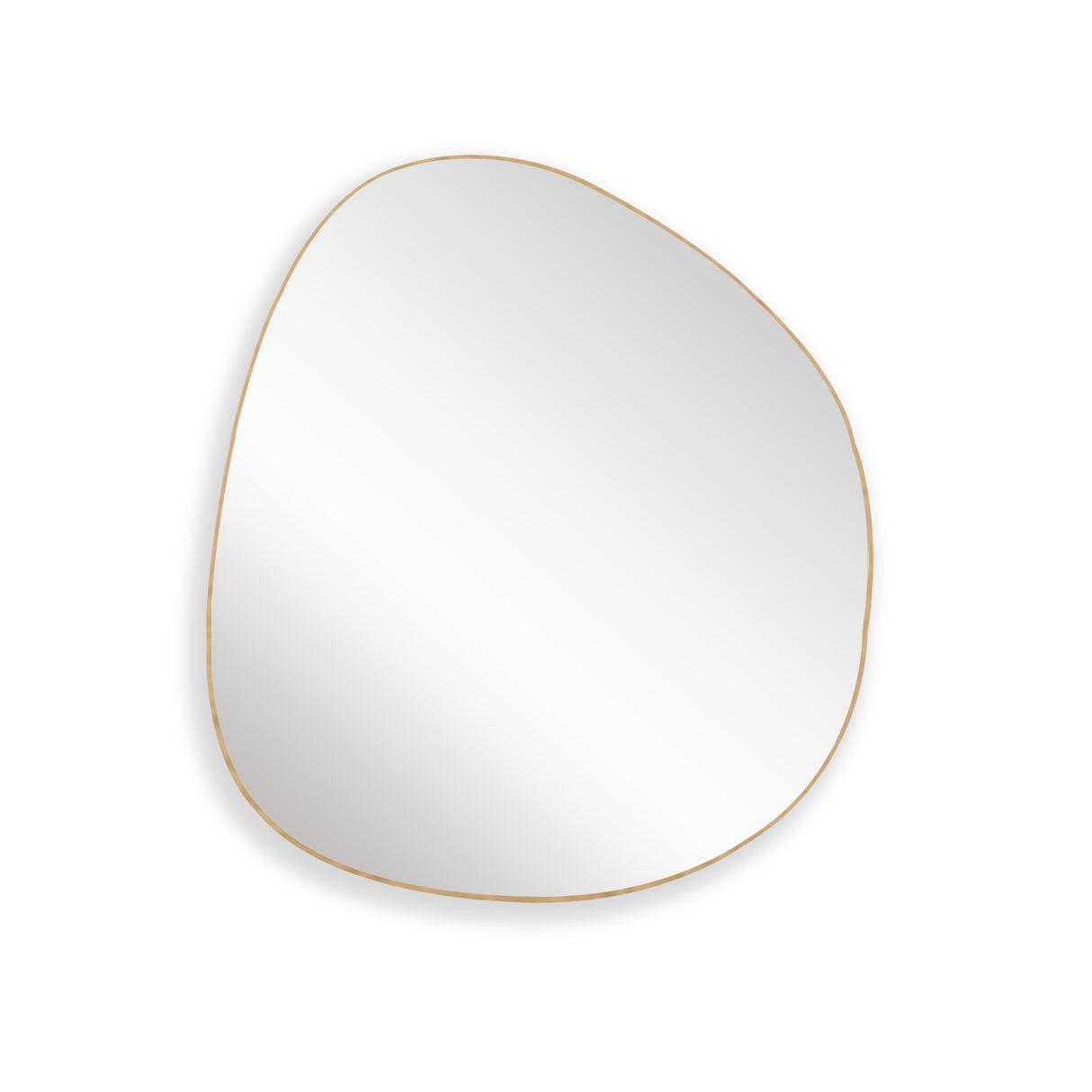 Espejo de Pared Asimetrico Bora Bora Dorado 80x90cm con Marco Metalico - ESPEJOS DE PARED | Bylmo