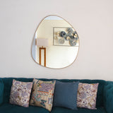 Espejo de Pared Asimetrico Bora Bora Dorado 80x90cm con Marco Metalico - ESPEJOS DE PARED | Bylmo