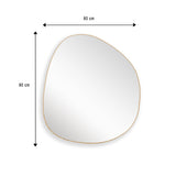 Espejo de Pared Asimetrico Bora Bora Dorado 80x90cm con Marco Metalico - ESPEJOS DE PARED | Bylmo