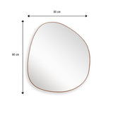 Espejo de Pared Asimetrico Bora Bora Cobre 80x90cm con Marco Metalico - ESPEJOS DE PARED | Bylmo
