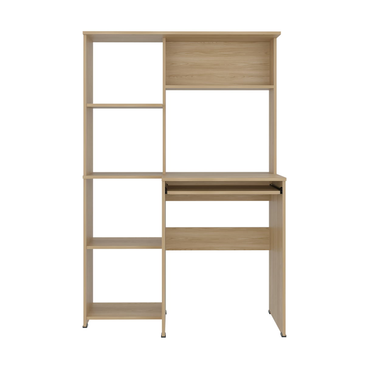 Centro de Computo Alden Eco Fresno Europeo 100x150cm sin Cajones y con Organizador de Libros - ESCRITORIOS | Bylmo