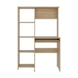 Centro de Computo Alden Eco Fresno Europeo 100x150cm sin Cajones y con Organizador de Libros - ESCRITORIOS | Bylmo
