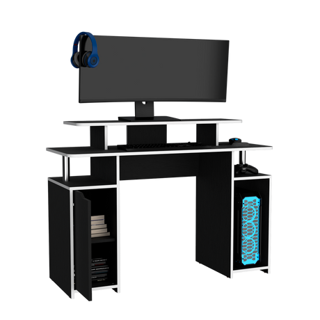 Escritorio Gamer Keria Lite Wengue 120x88.5cm sin Cajones - ESCRITORIOS | Bylmo