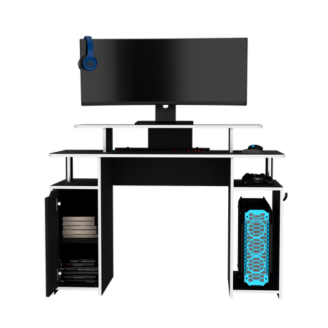 Escritorio Gamer Keria Lite Wengue 120x88.5cm sin Cajones - ESCRITORIOS | Bylmo