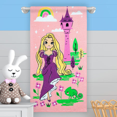 Toalla Infantil de Cuerpo Rapunzel Multicolor 60x120cm Disney - TOALLAS | Bylmo