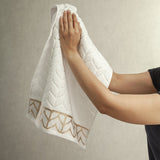 Toalla de Manos Roma Plateado 40x70cm Fondo Entero - TOALLAS | Bylmo