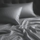 Juego de Sábanas Polialgodon Gris Oscuro Para Cama Doble 140 X 190 Cm Antiácaros y Antiarrugas - SABANAS | Bylmo