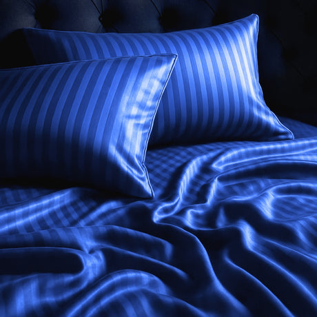 Juego de Sábanas Polialgodon Azul Rey Para Cama Doble 140 X 190 Cm Antiácaros y Antiarrugas - SABANAS | Bylmo