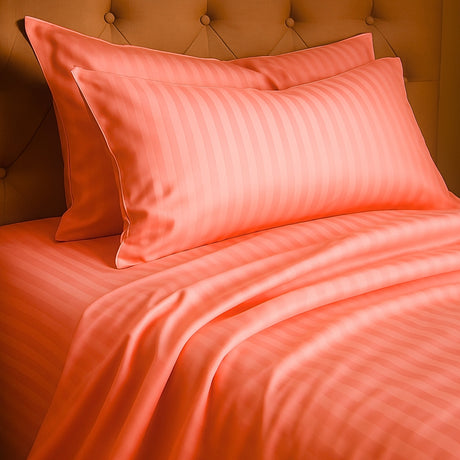 Juego de Sábanas Polialgodon Coral Para Cama Doble 140 X 190 Cm Antiácaros y Antiarrugas - SABANAS | Bylmo