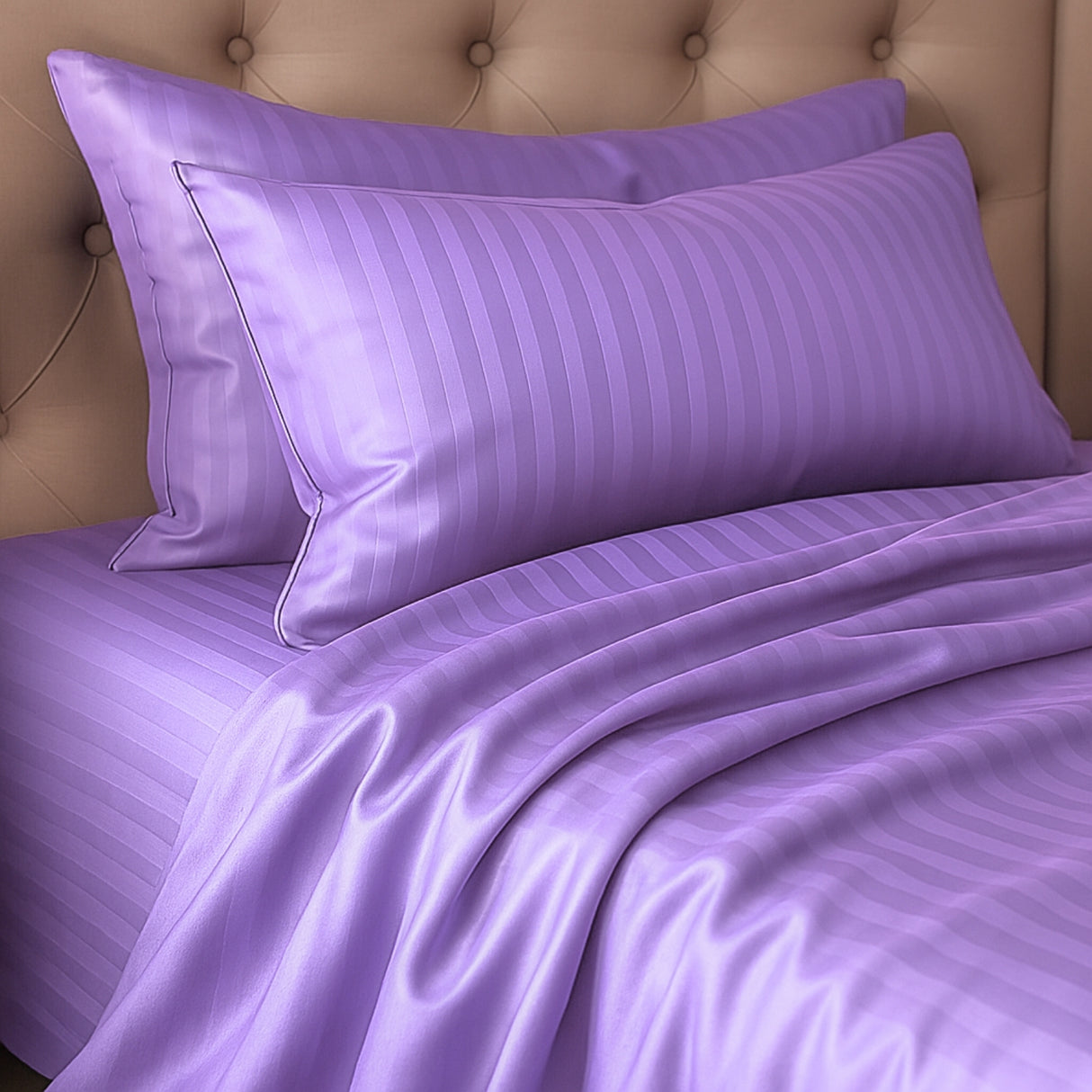 Juego de Sábanas Polialgodon Lila Para Cama Doble 140 X 190 Cm Antiácaros y Antiarrugas - SABANAS | Bylmo