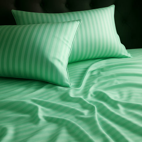 Juego de Sábanas Polialgodon Verde Menta Para Cama Doble 140 X 190 Cm Antiácaros y Antiarrugas - SABANAS | Bylmo