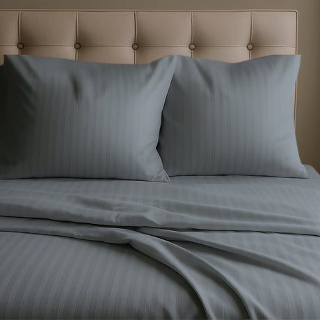 Juego de Sábanas Polialgodon Gris Oscuro Para Cama Semidoble 120 X 190 Cm Antiácaros y Antiarrugas - SABANAS | Bylmo