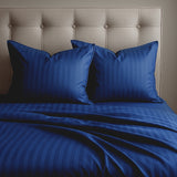 Juego de Sábanas Polialgodon Azul Oscuro Para Cama Semidoble 120 X 190 Cm Antiácaros y Antiarrugas - SABANAS | Bylmo