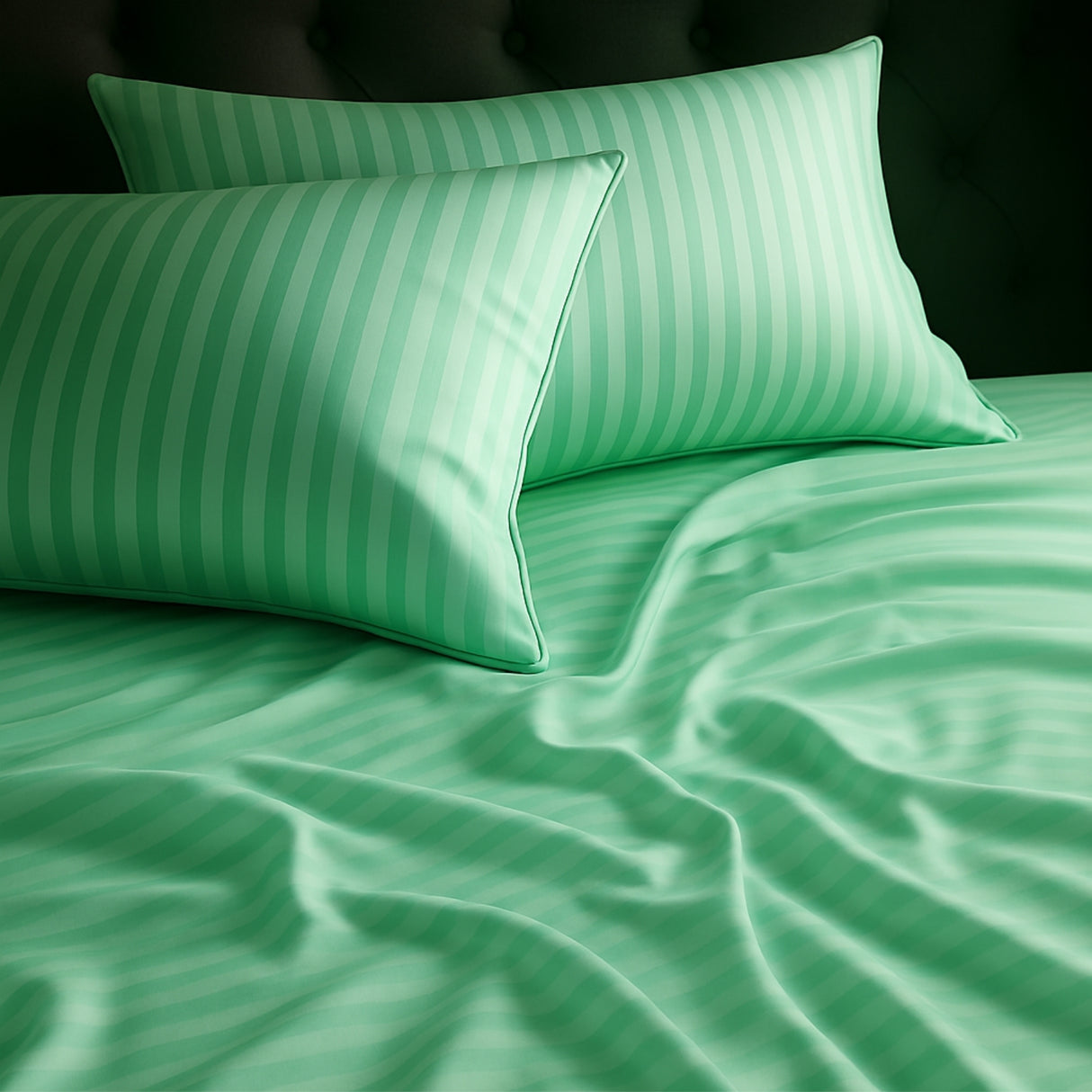 Juego de Sábanas Polialgodon Verde Menta Para Cama Sencilla 100 X 190 Cm Antiácaros y Antiarrugas - SABANAS | Bylmo