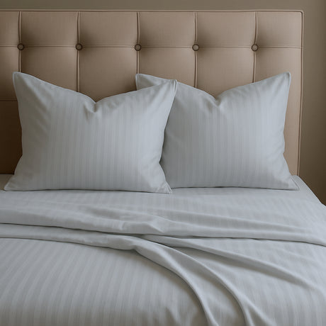 Juego de Sábanas Polialgodon Gris Claro Para Cama Queen 160 X 190 Cm Antiácaros y Antiarrugas - SABANAS | Bylmo