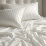 Juego de Sábanas Polialgodon Blanco Para Cama Queen 160 X 190 Cm Antiácaros y Antiarrugas - SABANAS | Bylmo