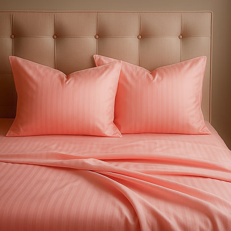 Juego de Sábanas Polialgodon Rosado Para Cama Queen 160 X 190 Cm Antiácaros y Antiarrugas - SABANAS | Bylmo