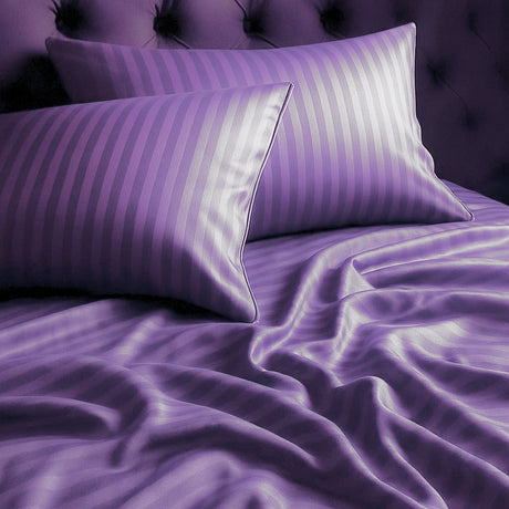 Juego de Sábanas Polialgodon Lila Para Cama Queen 160 X 190 Cm Antiácaros y Antiarrugas - SABANAS | Bylmo