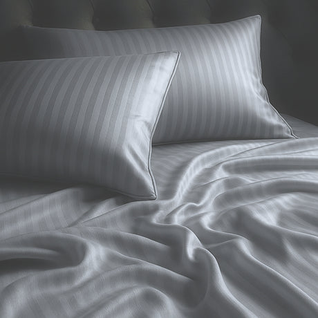 Juego de Sábanas Polialgodon Gris Claro Para Cama King 200 X 200 Cm Antiácaros y Antiarrugas - SABANAS | Bylmo