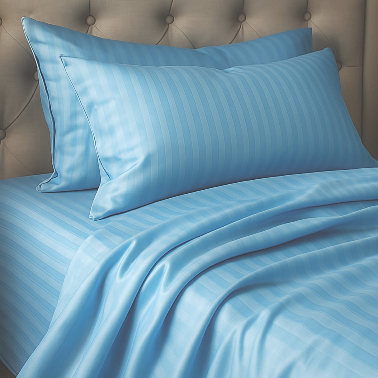 Juego de Sábanas Polialgodon Azul Celeste Para Cama King 200 X 200 Cm Antiácaros y Antiarrugas - SABANAS | Bylmo