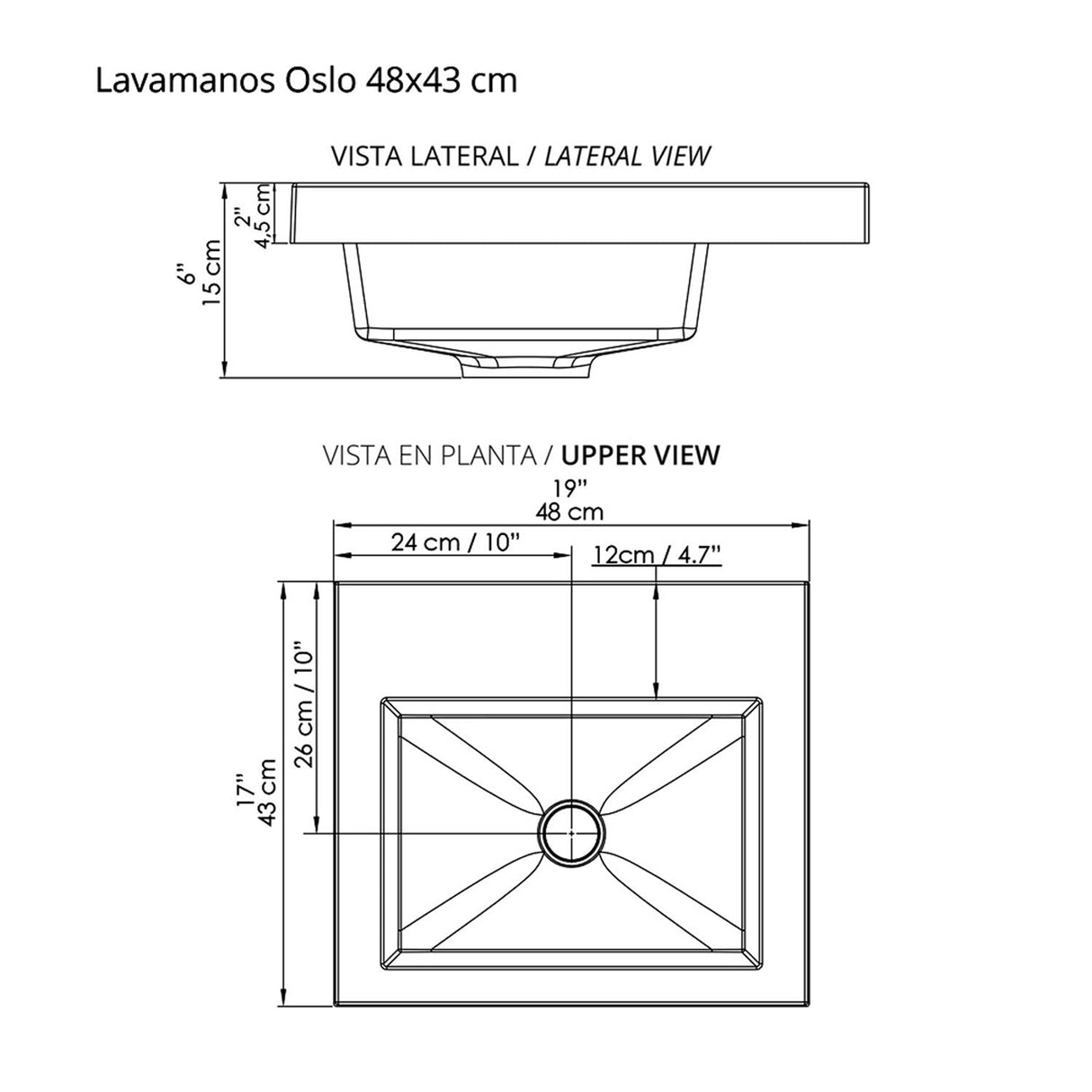 Kit Mueble con Lavamanos Flotante Macao Blanco 48x48cm Individual con Lavamanos de Sobreponer y con Un Cajón - MUEBLES PARA LAVAMANOS | Bylmo