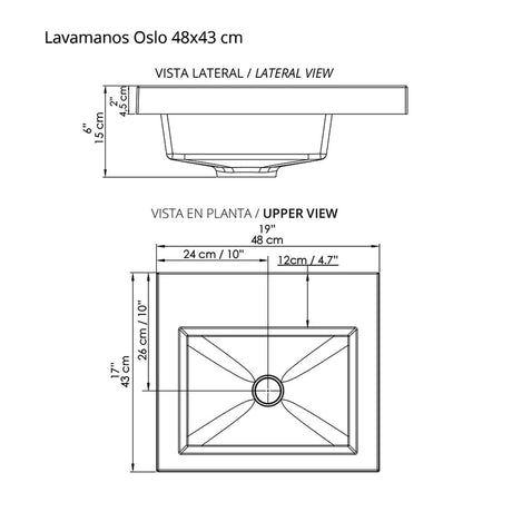 Kit Mueble con Lavamanos Flotante Macao Blanco 48x48cm Individual con Lavamanos de Sobreponer y con Un Cajón - MUEBLES PARA LAVAMANOS | Bylmo
