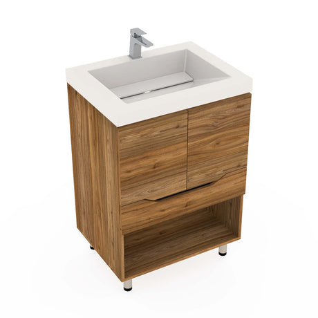 Kit Mueble con Lavamanos Valdez Gracia 63x86cm Individual con Lavamanos de Sobreponer y con Un Cajón - MUEBLES PARA LAVAMANOS | Bylmo