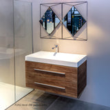 Kit Mueble con Lavamanos Flotante Misus Gracia 79x48cm Individual con Lavamanos de Sobreponer con Dos Cajones - MUEBLES PARA LAVAMANOS | Bylmo