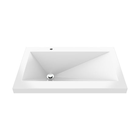 Kit Mueble con Lavamanos Flotante Misus Gracia 79x48cm Individual con Lavamanos de Sobreponer con Dos Cajones - MUEBLES PARA LAVAMANOS | Bylmo