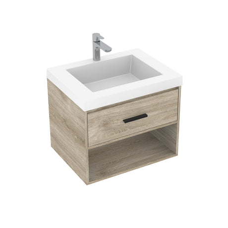 Kit Mueble con Lavamanos Flotante Picasso Austral 63x48cm Individual con Lavamanos de Sobreponer y con Un Cajón - MUEBLES PARA LAVAMANOS | Bylmo