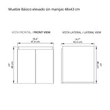 Mueble para Lavamanos Flotante Basico Soder Mali 48x48cm Individual con Mesón de Quartzone - MUEBLES PARA LAVAMANOS | Bylmo