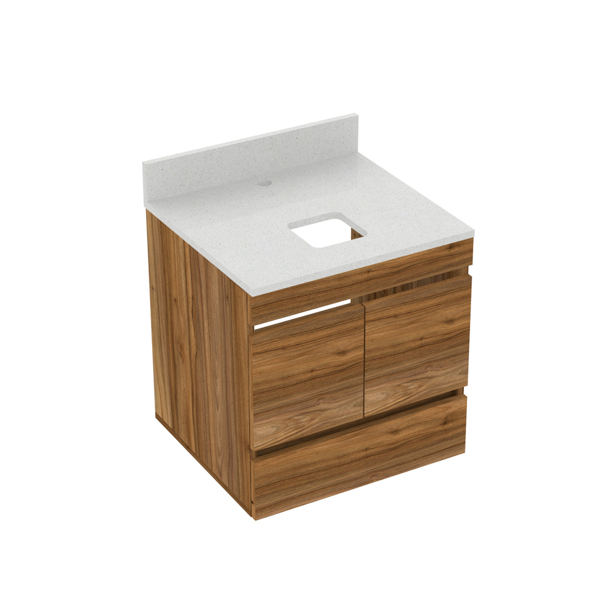 Mueble para Lavamanos Flotante Macao Gracia 48x48cm Individual con Mesón de Quartzone y con Un Cajón - MUEBLES PARA LAVAMANOS | Bylmo