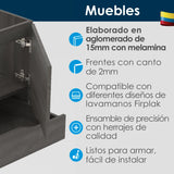 Mueble para Lavamanos Flotante Picasso Soder Mali 63x48cm Individual con Mesón de Quartzone y con Un Cajón - MUEBLES PARA LAVAMANOS | Bylmo