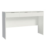 Tocador Carly Blanco 136x86cm de Tres Puestos con Tres Cajones sin Espejo y sin Sillas - TOCADORES | Bylmo