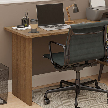 Escritorio en L Lisboa Blanco y Marron 255x74cm con Organizador de Libros y con Archivador - ESCRITORIOS | Bylmo