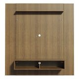 Panel de TV Arizona Marron 130x136cm para TV Hasta 50" Pulgadas con Ranuras para Cables y con Dos Compartimientos - MUEBLES DE TV | Bylmo