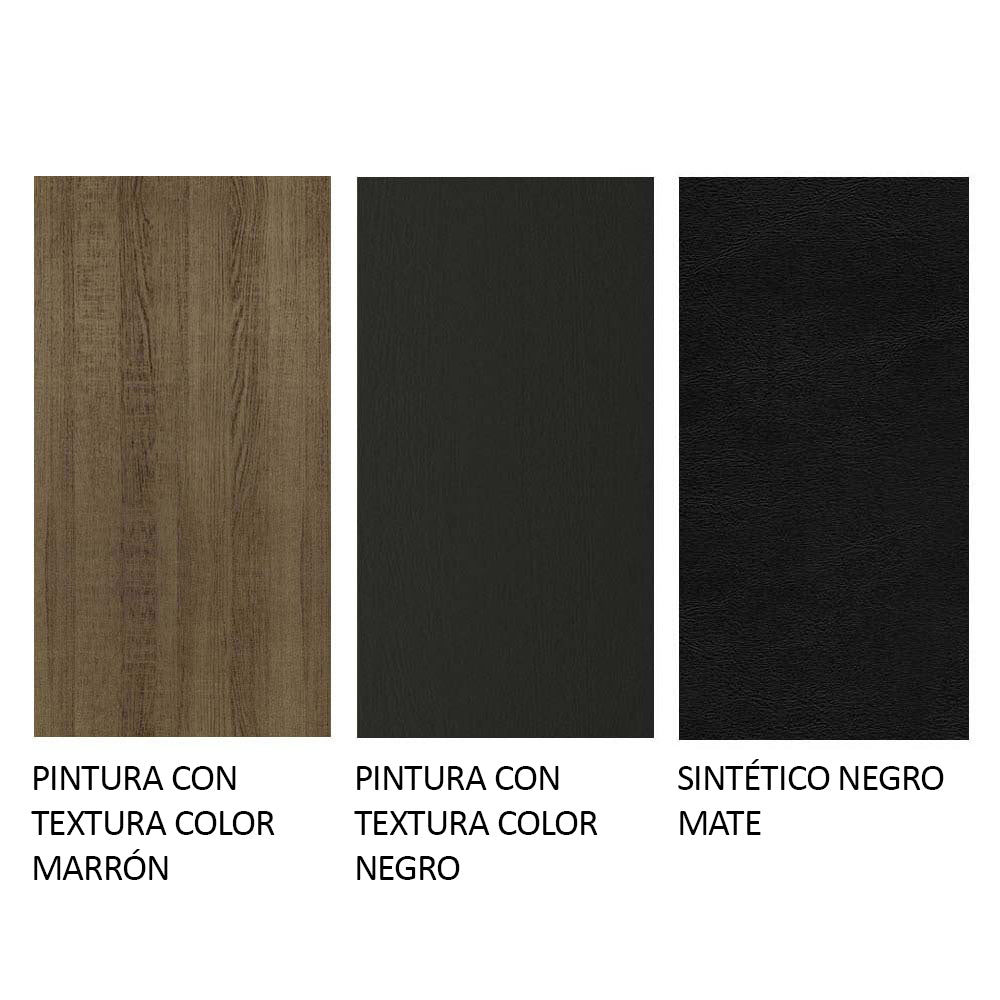 Combo Comedor y Sillas Bahamas Marron y Negro 136x76cm Rectangular de Seis Puestos con Seis Sillas - COMEDORES | Bylmo