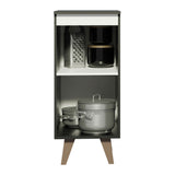 Mueble Inferior de Cocina Reims Negro 35x83cm con Mesón de Madera Aglomerada Mdp y sin Estufa - MUEBLES INFERIORES DE COCINA | Bylmo