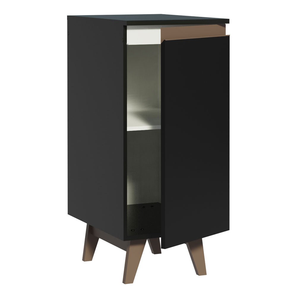 Mueble Inferior de Cocina Reims Negro 35x83cm con Mesón de Madera Aglomerada Mdp y sin Estufa - MUEBLES INFERIORES DE COCINA | Bylmo
