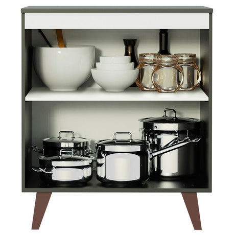 Mueble Inferior de Cocina Reims Negro 70x83cm con Mesón de Madera Aglomerada Mdp y sin Estufa - MUEBLES INFERIORES DE COCINA | Bylmo