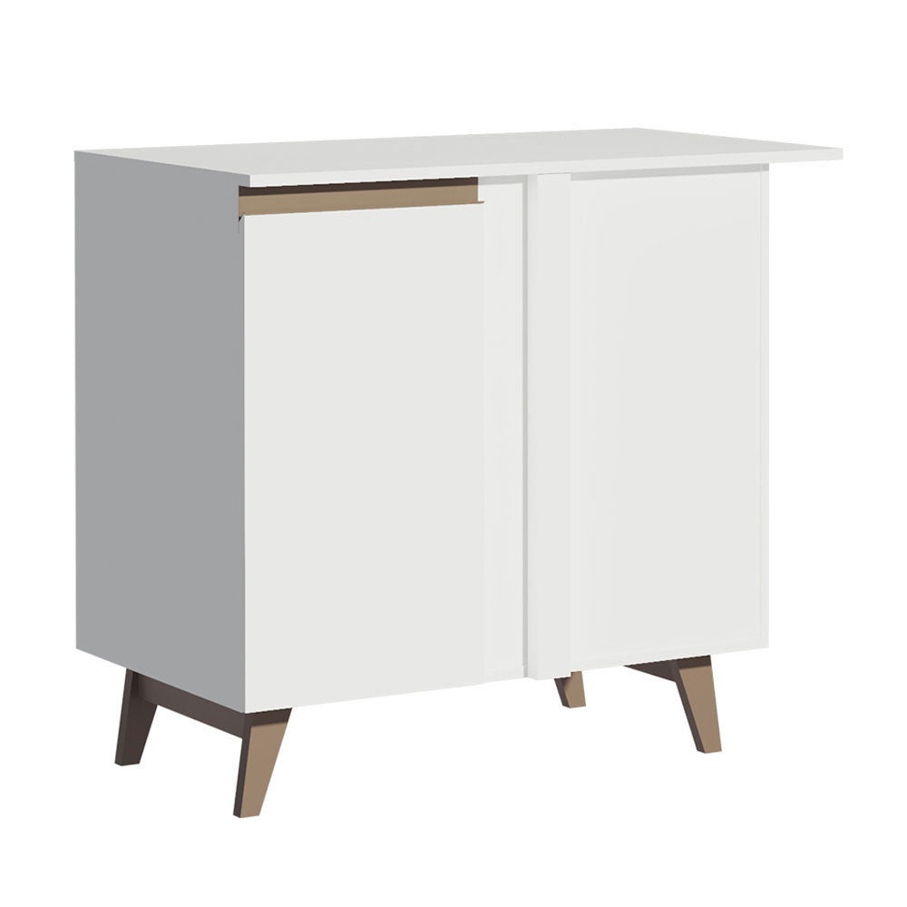 Mueble Inferior de Cocina Esquinero Reims Blanco 90x83cm con Mesón de Madera Aglomerada Mdp y sin Estufa - MUEBLES INFERIORES DE COCINA | Bylmo