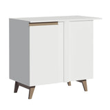 Mueble Inferior de Cocina Esquinero Reims Blanco 90x83cm con Mesón de Madera Aglomerada Mdp y sin Estufa - MUEBLES INFERIORES DE COCINA | Bylmo