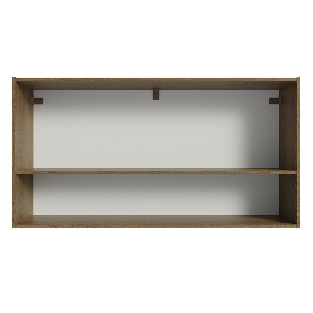 Mueble Superior de Cocina Emily Marron y Gris 105x55cm con Dos Entrepaños y con Dos Puertas - MUEBLES SUPERIORES DE COCINA | Bylmo