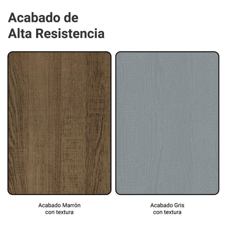 Mueble Superior de Cocina Emily Marron y Gris 105x55cm con Dos Entrepaños y con Dos Puertas - MUEBLES SUPERIORES DE COCINA | Bylmo