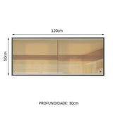 Mueble Superior de Cocina Reims Negro 120x50cm con Cuatro Entrepaños y con Dos Puertas - MUEBLES SUPERIORES DE COCINA | Bylmo